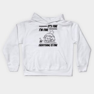 its fine im fine everything is fine funny and cute christmas design Kids Hoodie